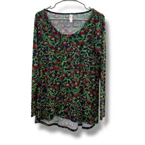 LuLaRoe NWT Lynnae Long Sleeve Tunic Top Women’s Size Medium‎ Multicolor Print